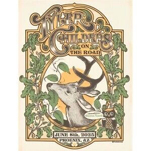 Tyler Childers "On The Road" Concert Poster 2025 Phoenix AZ #139/325 Limited